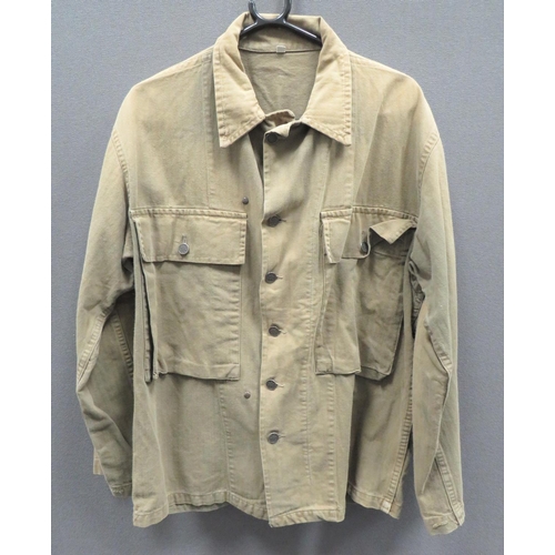 233 - American USMC P41 Herringbone Jacket
light green herringbone twill, single breasted, closed collar j... 