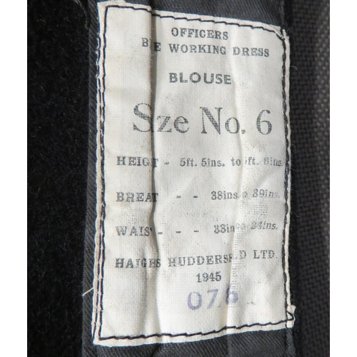 253 - WW2 Royal Navy Officer's Working Dress Blouse
dark blue, woollen, single breasted, open collar, shor... 