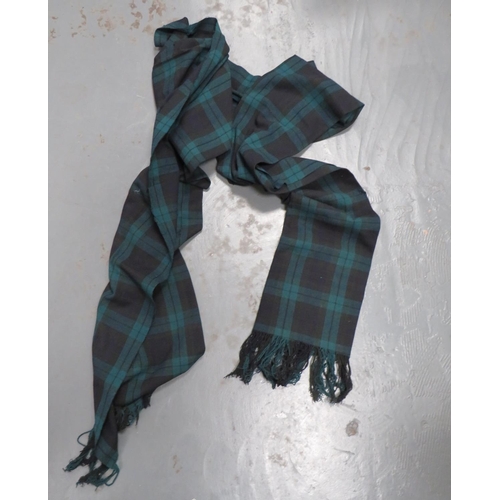 261 - Scottish Plaid
regimental tartan plaid with lower fringed ends.  