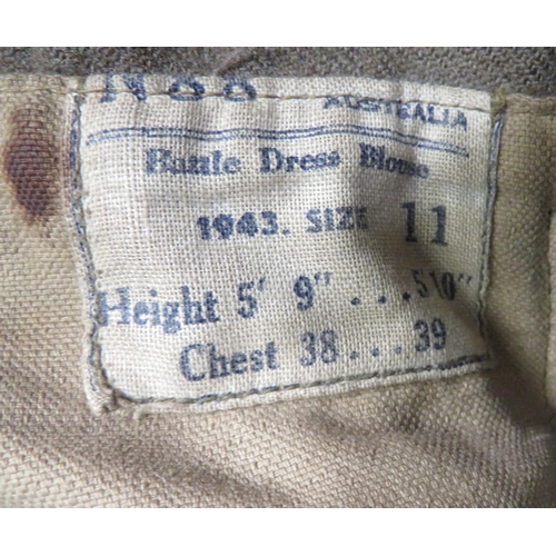 268 - WW2 Australian Made Battledress Jacket And Trousers
consisting khaki green, closed collar, short jac... 