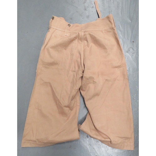 272 - Scarce Pair Of Bombay Bloomer Shorts
khaki drill, long leg shorts.  Buttons to the crotch and o... 