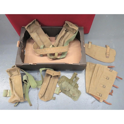 292 - Quantity Of 1937 Pattern Webbing Equipment
including 2 x pouches , belt and strap sets ... 2 x small... 