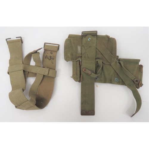 313 - 1908 Pattern Webbing Equipment
consisting right side, 5 pouch set.  Brass press studs fastening the ... 