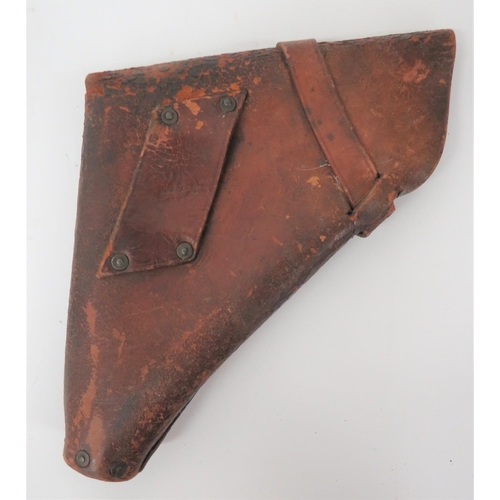 325 - Scarce 1891 Dated Naval Issue Automatic Pistol Holster
brown leather holster with side and base rive... 