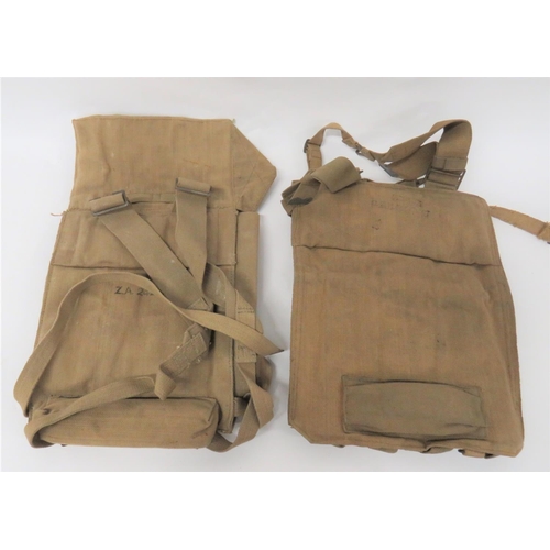 344 - Two Various WW2 Special Transport Packs
consisting webbing, four division, open top, mortar shell tr... 