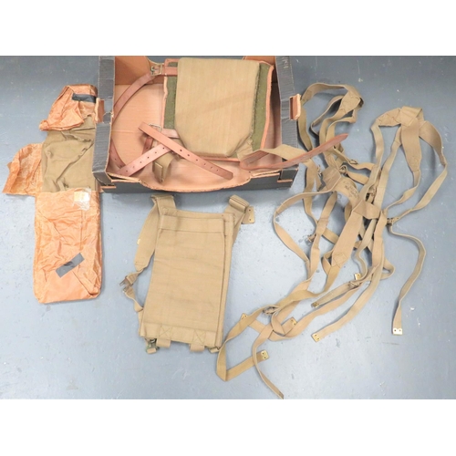 348 - 6 x Various Transport Military Items
consisting webbing, open top backpack for MG ammo box.  Re... 