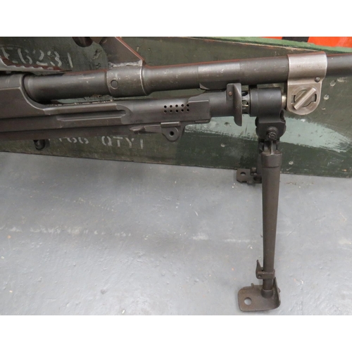 431 - Deactivated MKI* Bren Light Machine Gun
.303, 25 inch barrel with front flash hider and side mounted... 