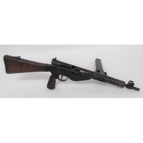 435 - Deactivated MKV Sten Gun
9 mm, 8 inch barrel.  Front with hooded sight.  Short, rear barre... 