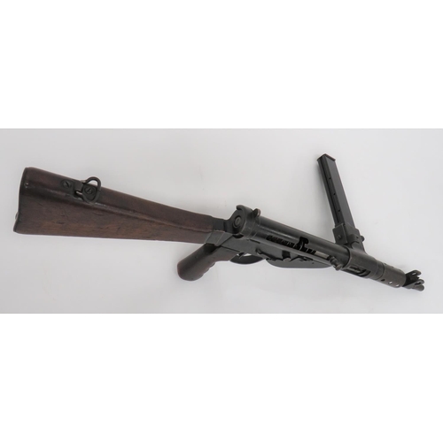 435 - Deactivated MKV Sten Gun
9 mm, 8 inch barrel.  Front with hooded sight.  Short, rear barre... 