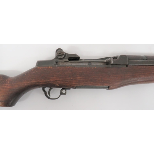 437 - Deactivated American M1 Garand Semi Auto Rifle
.30, 24 inch barrel with front hooded sight and lower... 