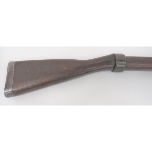 439 - Early 20th Century Bayonet Practice Rifle
32 inch barrel.  Front plunger rod absent.  Rear breech st... 