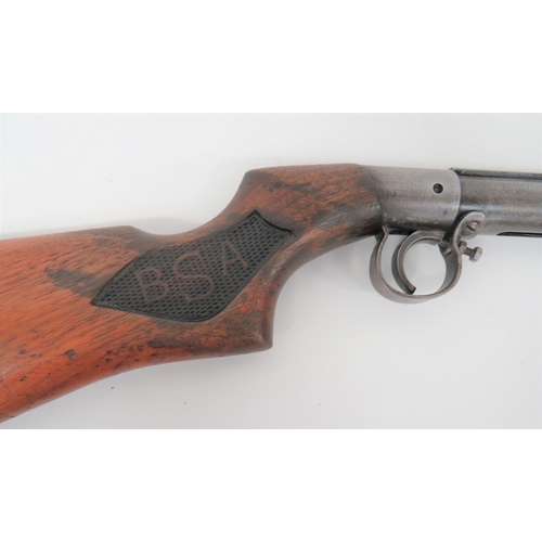 442 - Pre War BSA Air Rifle With Telescopic Sight Rail
.77, 18 1/2 inch, break barrel.  Front blade s... 