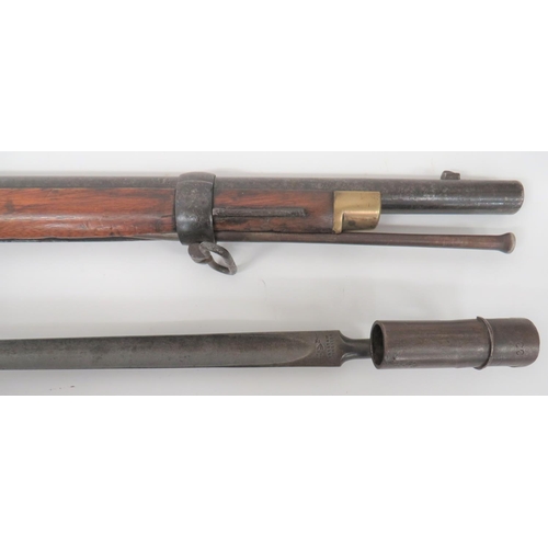 446 - 1853 First Pattern Enfield Contract Three Band Percussion Rifle By Windsor
.577, 39 inch barrel.  Fr... 