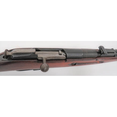 449 - Deactivated Russian M38 WW2 Dated Bolt Action Carbine
19 3/4 inch, 7.62 mm, blued barrel.  Fron... 