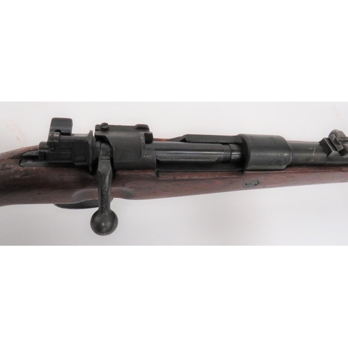 450 - Deactivated WW2 German K98 Mauser Rifle
23 3/4 inch, 7.92 mm, blackened barrel.  Front blade si... 