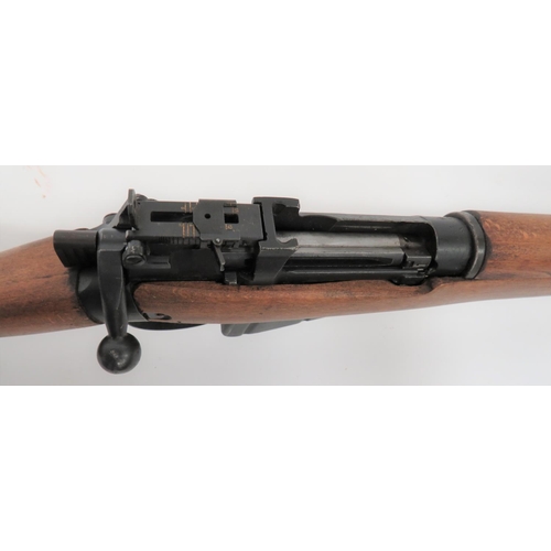 451 - Deactivated British No 4 MKI* Service Rifle
25 1/4 inch, .303 barrel.  Front sight with protect... 