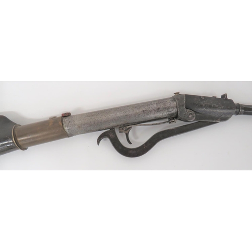 461 - Early Gem Style Air Rifle
.177, 17 1/2 inch, part octagonal with large breech hinged barrel.  F... 