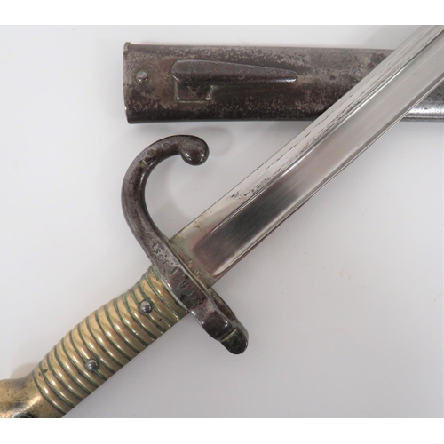 475 - Rare German Captured Regimentally Stamped French M1866 Chassepot Bayonet
22 1/2 inch, single edged, ... 