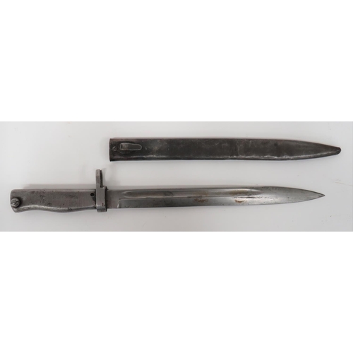 478 - Imperial German M88/98 Ersatz Bayonet
12 1/4 inch, single edged blade with sharpened back edge point... 