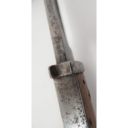 483 - Imperial German Seitengewehr 2nd Type 1884/98 Bayonet
9 3/4 inch, single edged blade with square sid... 