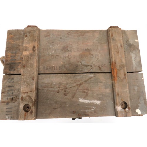 366 - WW2 Wooden A W Bombs Storage Box
rectangular, wooden transit box.  Both ends with top handles.  The ... 