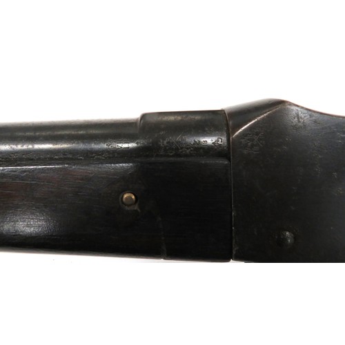 444 - Obsolete Calibre 577/450 Martini II Rifle Dated 1876
.577/450, 32 1/2 inch, rifled blued barrel.  Fr... 