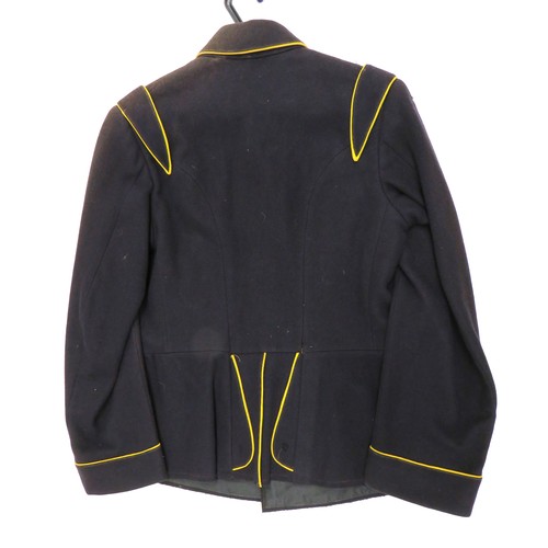 257 - Continental Lancer's Plastron Front Tunic
dark blue plastron front with yellow piping.  Stand and fa... 