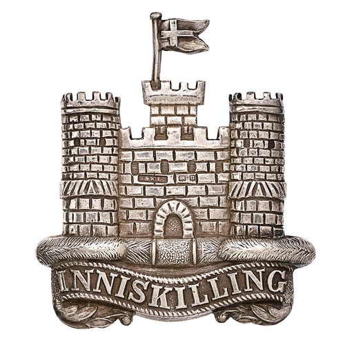 124 - 6th Inniskilling Dragoons NCO's 1919 HM silver arm badge.  Good scarce Birmingham hallmarked example... 