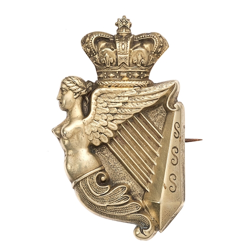 128 - 8th King's Royal Irish Hussars Victorian NCO's arm badge.  Good scarce white metal crowned non-voide... 