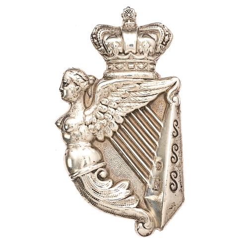 130 - 5th Royal Irish Lancers Victorian NCO's 1891 HM silver arm badge.  Good scarce London hallmarked exa... 