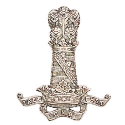 131 - 11th Prince Albert's Own Hussars Victorian NCO's 1891 HM silver  arm badge.   Fine early London hall... 