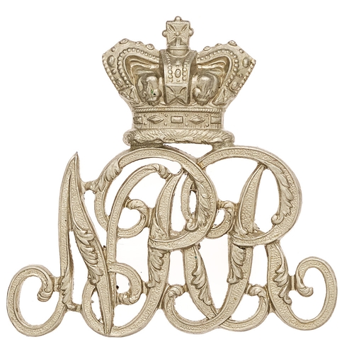 153 - South Africa. Natal Royal Regiment Victorian pouch badge.  Good scarce die-stamped white metal crown... 