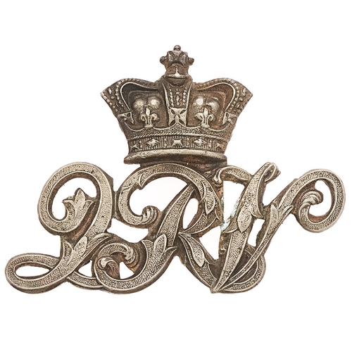 174 - South Africa. Queenstown Rifle Volunteers Victorian Boer War Officeer's slouch hat badge.   Good die... 