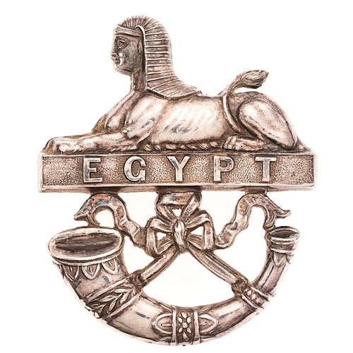 289 - Royal Ulster Rifles Officer's 1932 HM silver pouch badge.   Fine scarce Birmingham hallmarked Sphinx... 