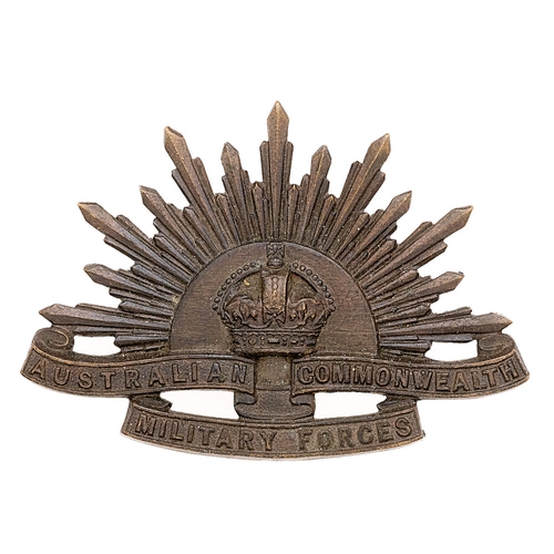 335 - Commonwealth Military Forces Australian OSD cap badge by Gaunt.  Good scarce die-cast bronze 'Rising... 