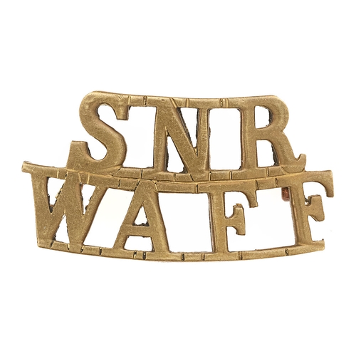 351 - SNR / WAFF Southern Nigeria Regiment West African Frontier Force pre 1928 shoulder title.  Good scar... 