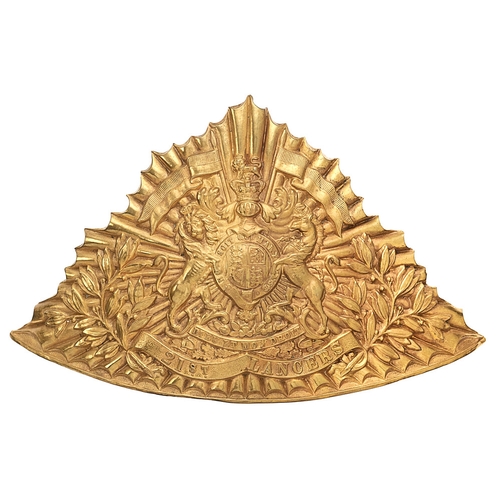 380 - 21st Lancers first pattern Victorian lance cap plate circa 1897-98.  A good scarce short lived die-s... 