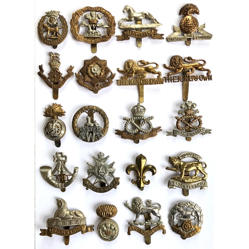 460 - 20 British Line Regiment Cap Badges.  York and Lancs ... South Lancashire... West Yorkshire ... Lanc... 