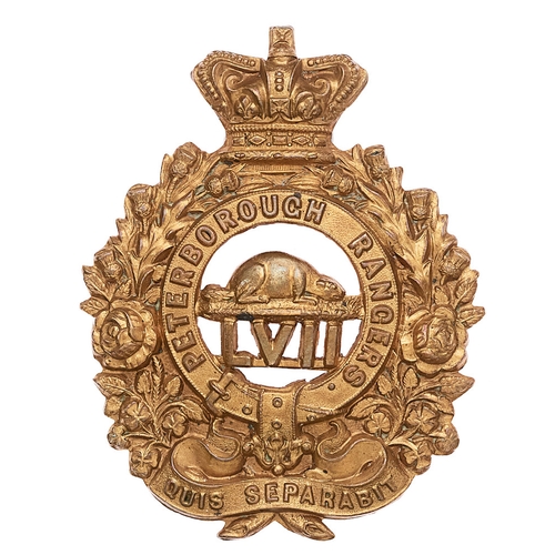 98 - Canadian. 57th Bn. of Infantry (Peterborough Rangers) Victorian glengarry cap badge circa 1879.  Goo... 