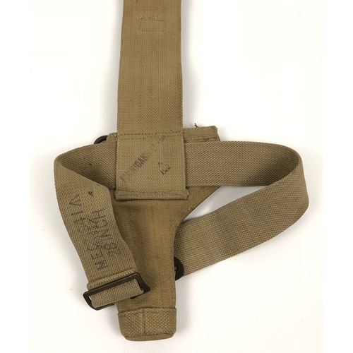 100 - WW2 1941 Tank Crew special pattern holster.  A good scarce 1941 dated example of the webbing tank cr... 