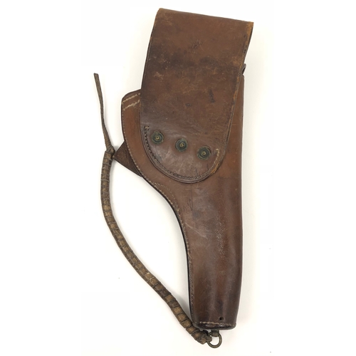 101 - WW1 US. 1917 Leather Colt Revolver Holster  A good brown leather example embossed US and with clear ... 