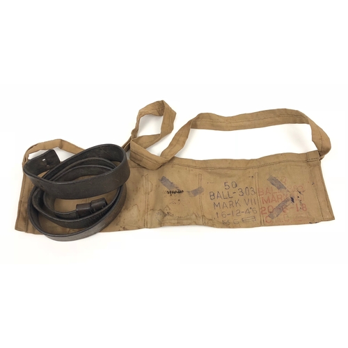 103 - WW1 1914 Pattern Leather Rifle Sling Dated 1915.  A good example with makers stamp and date 1915.   ... 