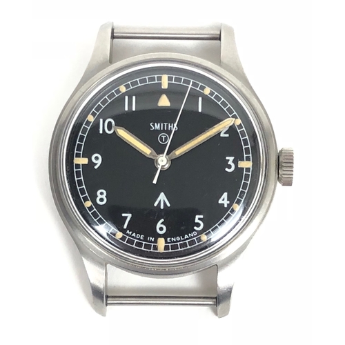 115 - 1969 Smith W10  Military Pattern Wristwatch. Running.  This example with black dial signed Smiths wi... 