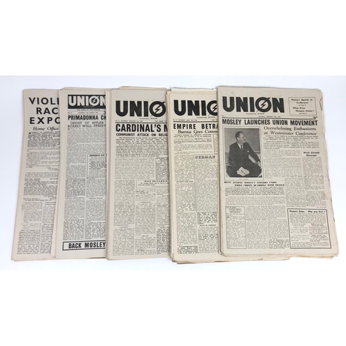 127 - BUF British Union of Fascists Union Movement 1948-1950 Official Newspaper “UNION”,   A rare complete... 