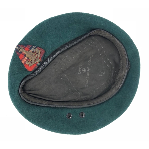 178 - WW2 1943 Green Howards Yorkshire Regiment Commando Green Beret.  A rare untouched example possibly w... 