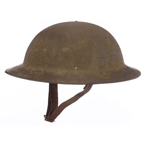 191 - WW1 British Brodie Pattern B Type Helmet.  A good example of the pre 1917 issue tailored without rub... 