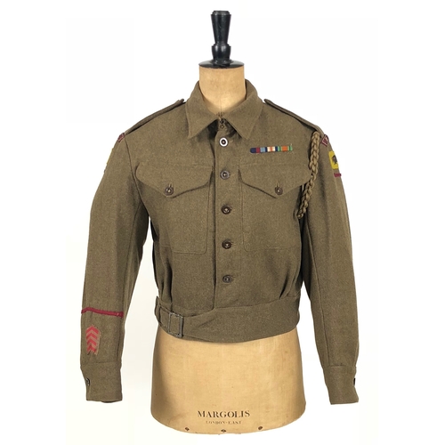 206 - WW2 RAMC 11th Armoured Division Battledress Blouse and Cap. Uniform  A rare as worn example of the 1... 