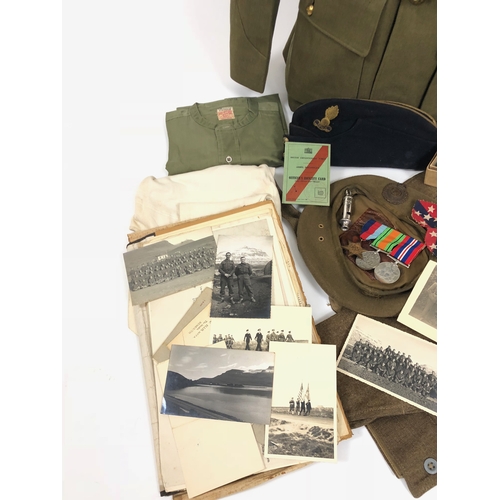 207 - WW2 Royal Engineers Uniforms and Ephemera  The WW2 and early post war uniforms of Major Hugh Charles... 