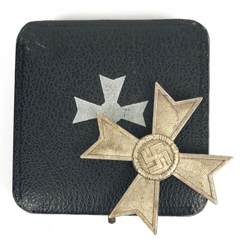 226 - German Third Reich cased 1939 War Merit Cross 1st Class by Otto Schickle, Pforzheim.  Fine scarce di... 