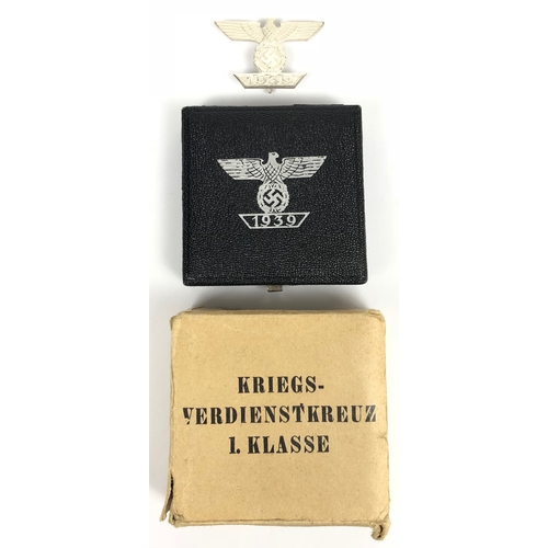 257 - German Third Reich 1939 Bar to the Iron Cross 1st Class. Fine scarce die-cast silvered example. Eagl... 